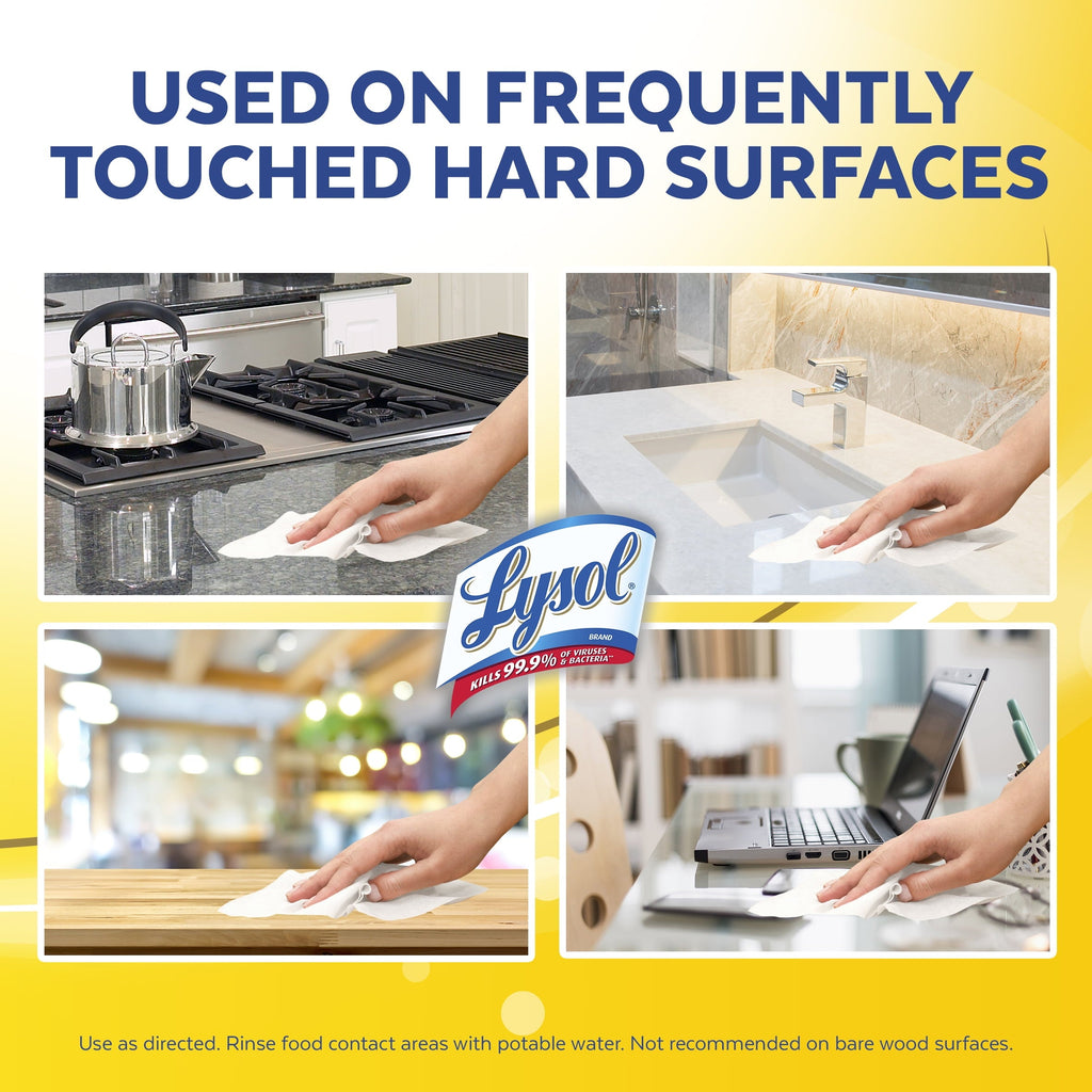 Lysol Disinfecting Wipes, Lemon & Lime Blossom To-Go Flatpack 15 ct.