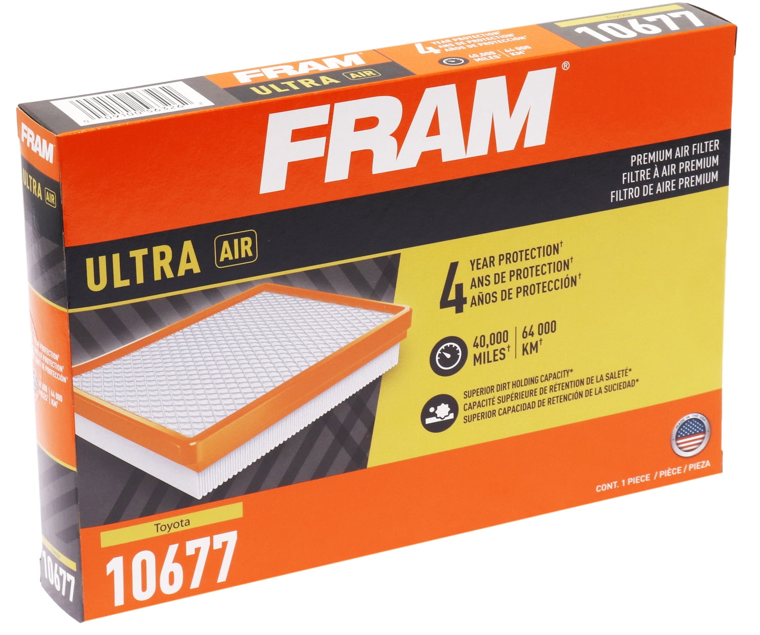 FRAM Ultra Air XGA10677, Premium Engine Air Filter, Replacement Filter for Select Lexus and Toyota Vehicles Fits select: 2013-2018 TOYOTA RAV4, 2012-2017 TOYOTA CAMRY
