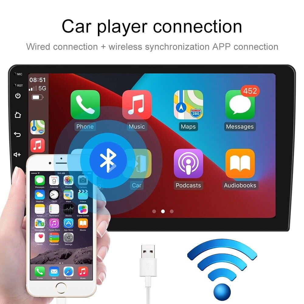 Car Radio Stereo for Toyota Camry 2015-2017, 10" Touchscreen Android 12 Support Carplay Android Auto Navigation Bluetooth Radio Video Steering Wheel Control Rear Camera 2G+32G,Black