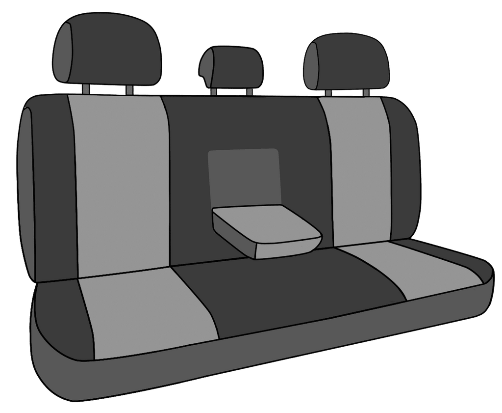 CalTrend Rear Solid Bench DuraPlus Seat Covers for 2022-2022 Ford Maverick - FD578-01DA Black Insert and Trim