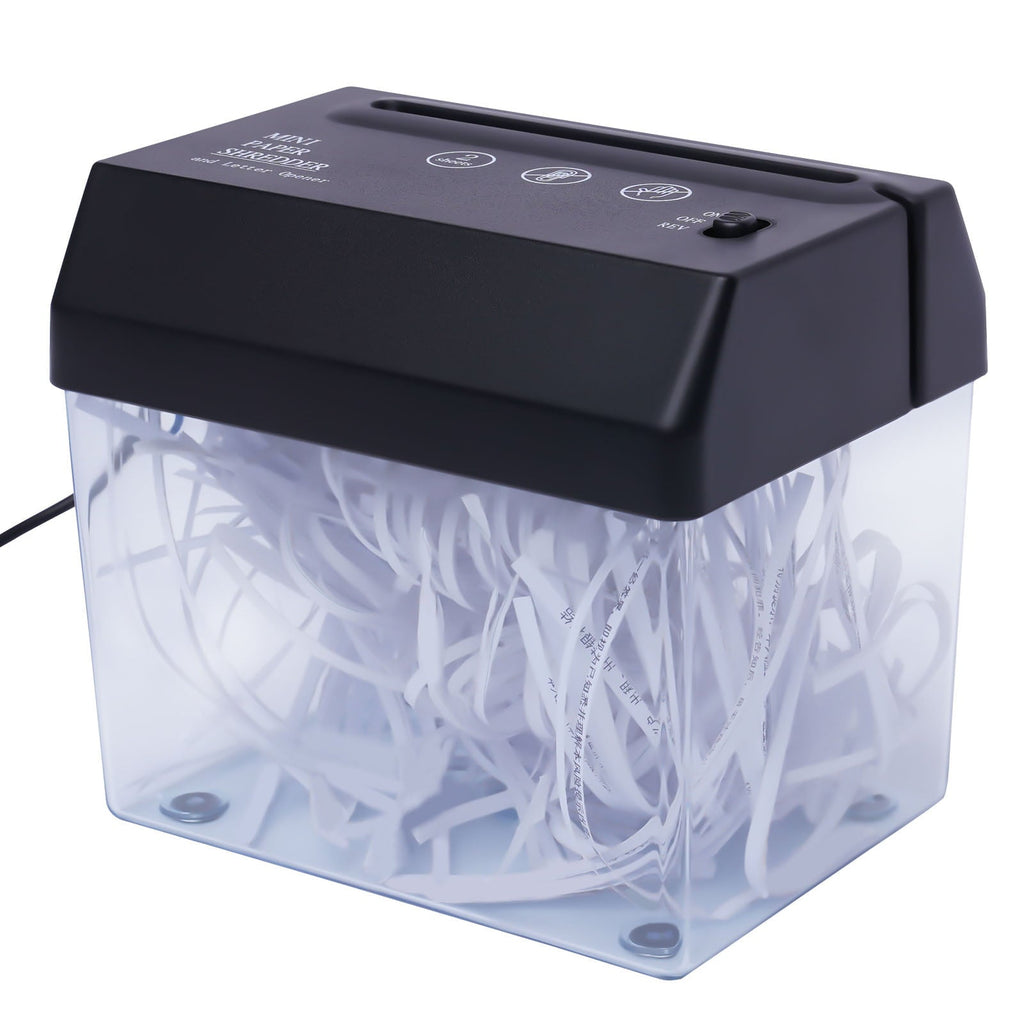 Loyalheartdy Desktop Paper Strip-Cut Small Mini USB Shredder for Home Office