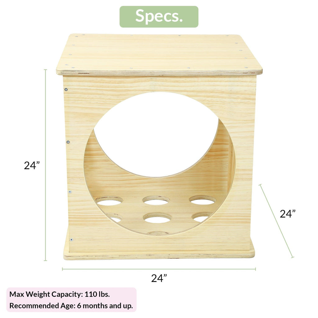 Clevr Wooden Cube Climber for Kids Toddlers Climbing Toy Activity Center Indoor