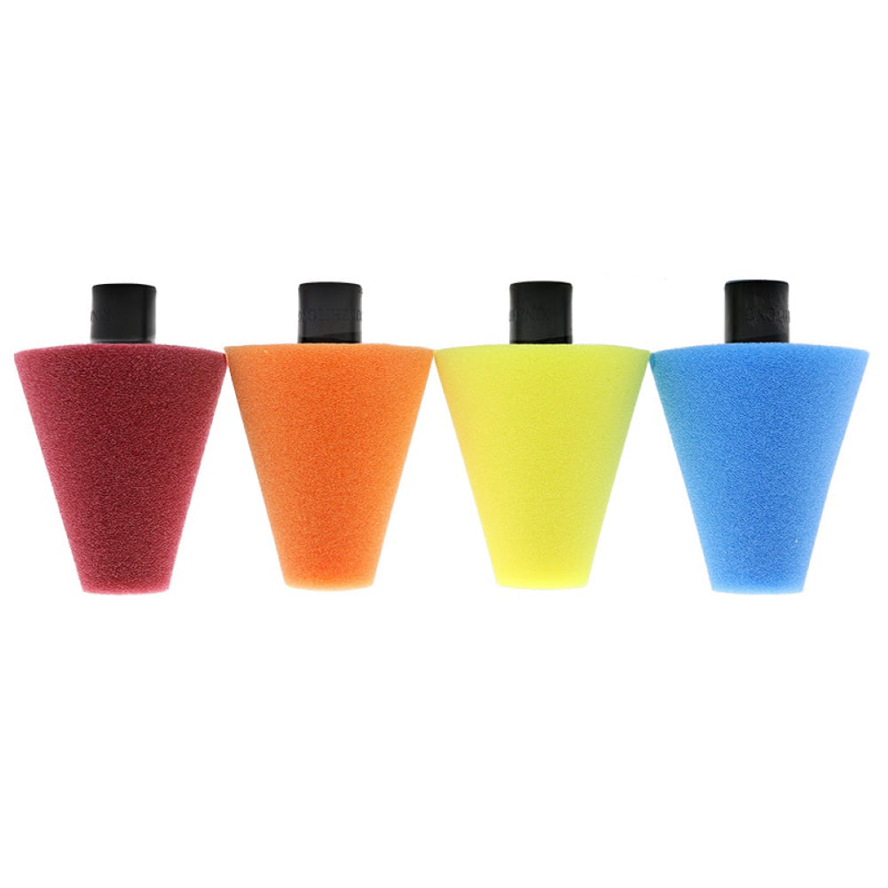 Ludlz Buffing Pads,Polishing Pad Kit, Polishing Wheel for Drill Car Wheel Tire Buffing Shank M14 Thread Polishing Sponge Cone Cleaning Tool