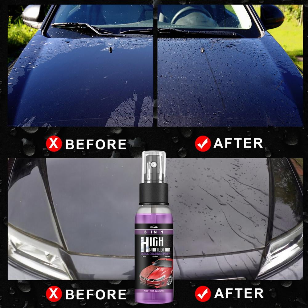 Tohuu Ceramic Coating Spray For Cars 3 In 1 Car Shield Coating Car Paint Repair Waterless Car Wash Ceramic Spray Coating Quick Car Coating Spray For Cars Motorcycle outgoing