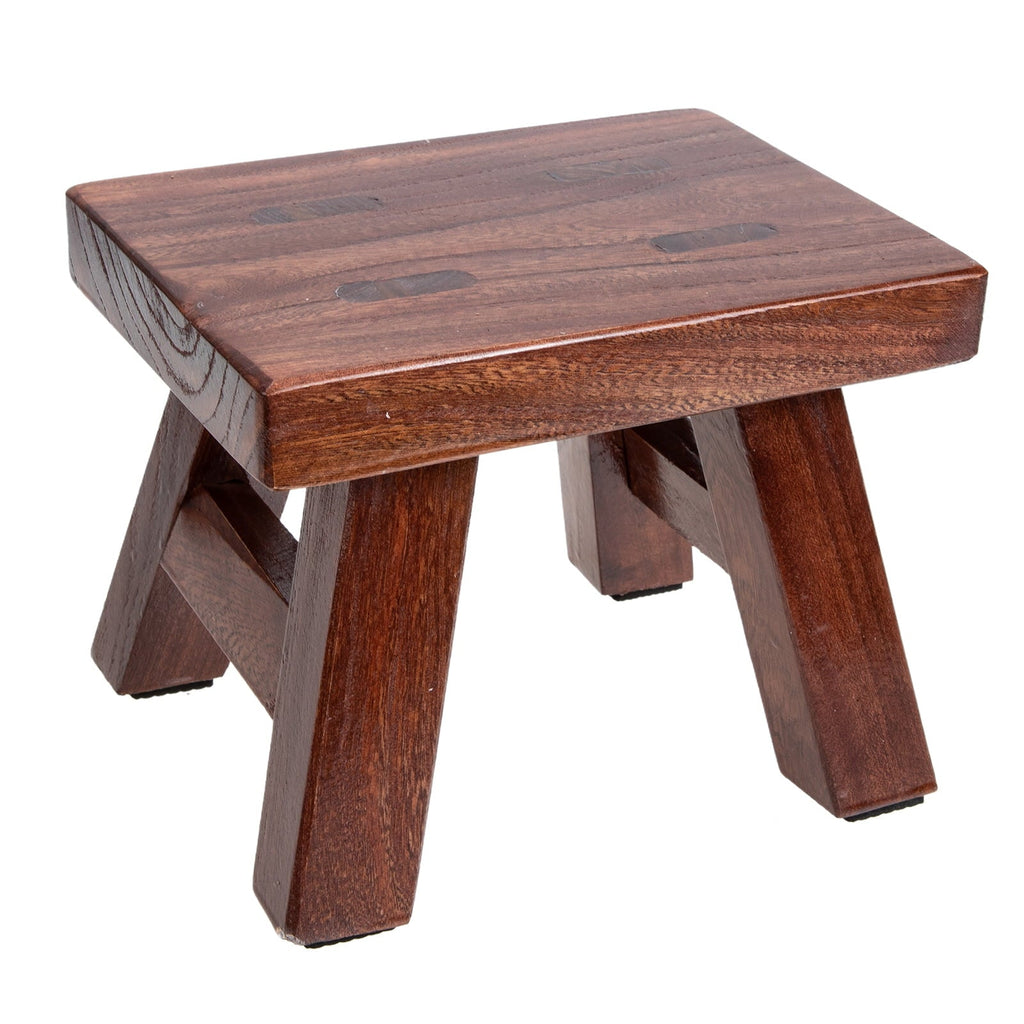 Frcolor Stool Step Wooden Kids Foot Kitchen Bathroom Stools Wood Rest Small Garden Footstool Stepping Toilet Rustic Potty