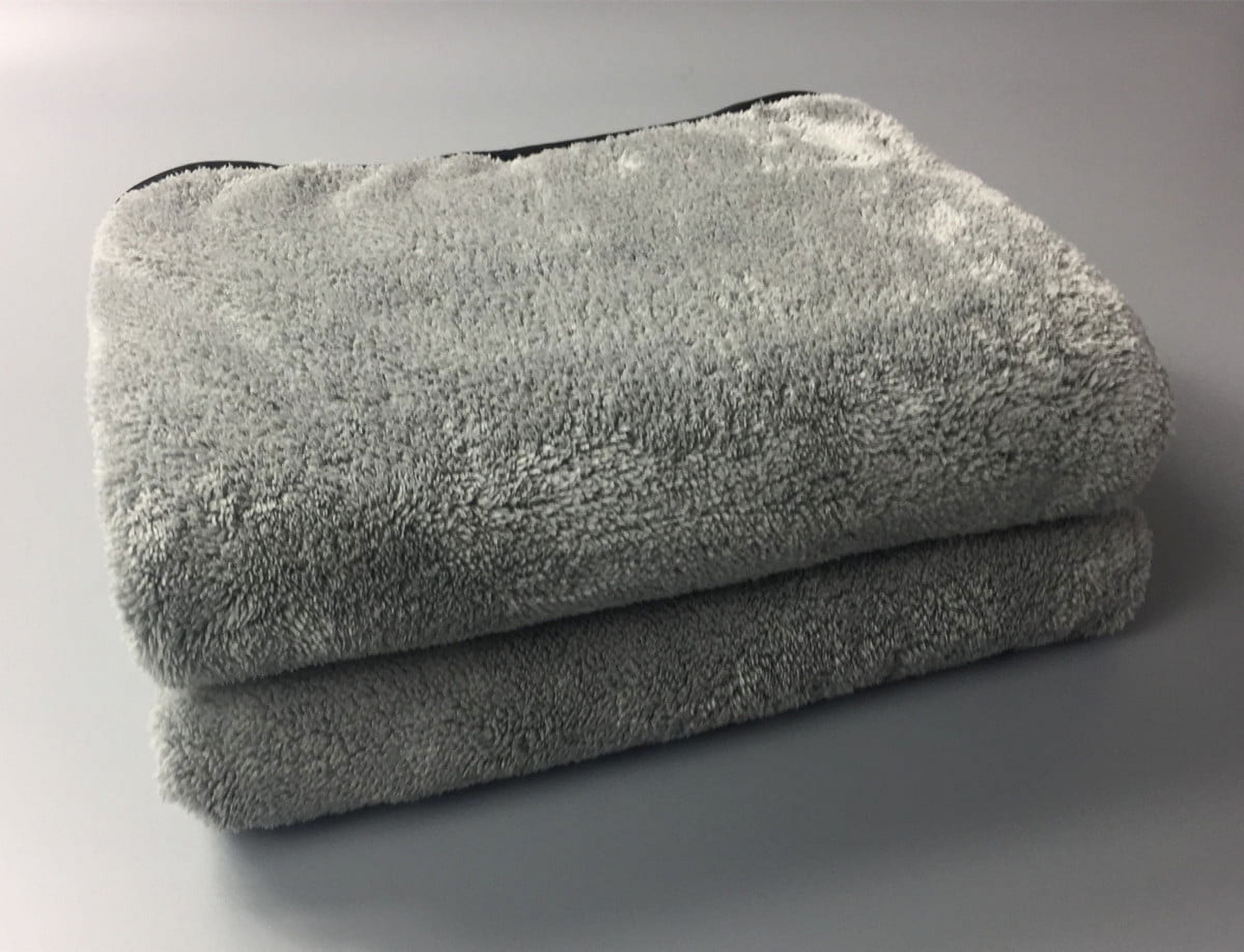 Microfiber Plush Car Drying Towel Cleaning Towels Super Absorbent Auto Detailing Towel 40x100cm Grey