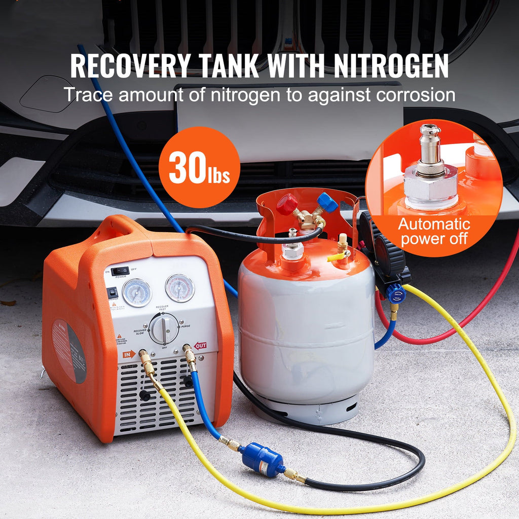 BENTISM Refrigerant Recovery Reclaim 30lb Cylinder Tank with Floating Switch