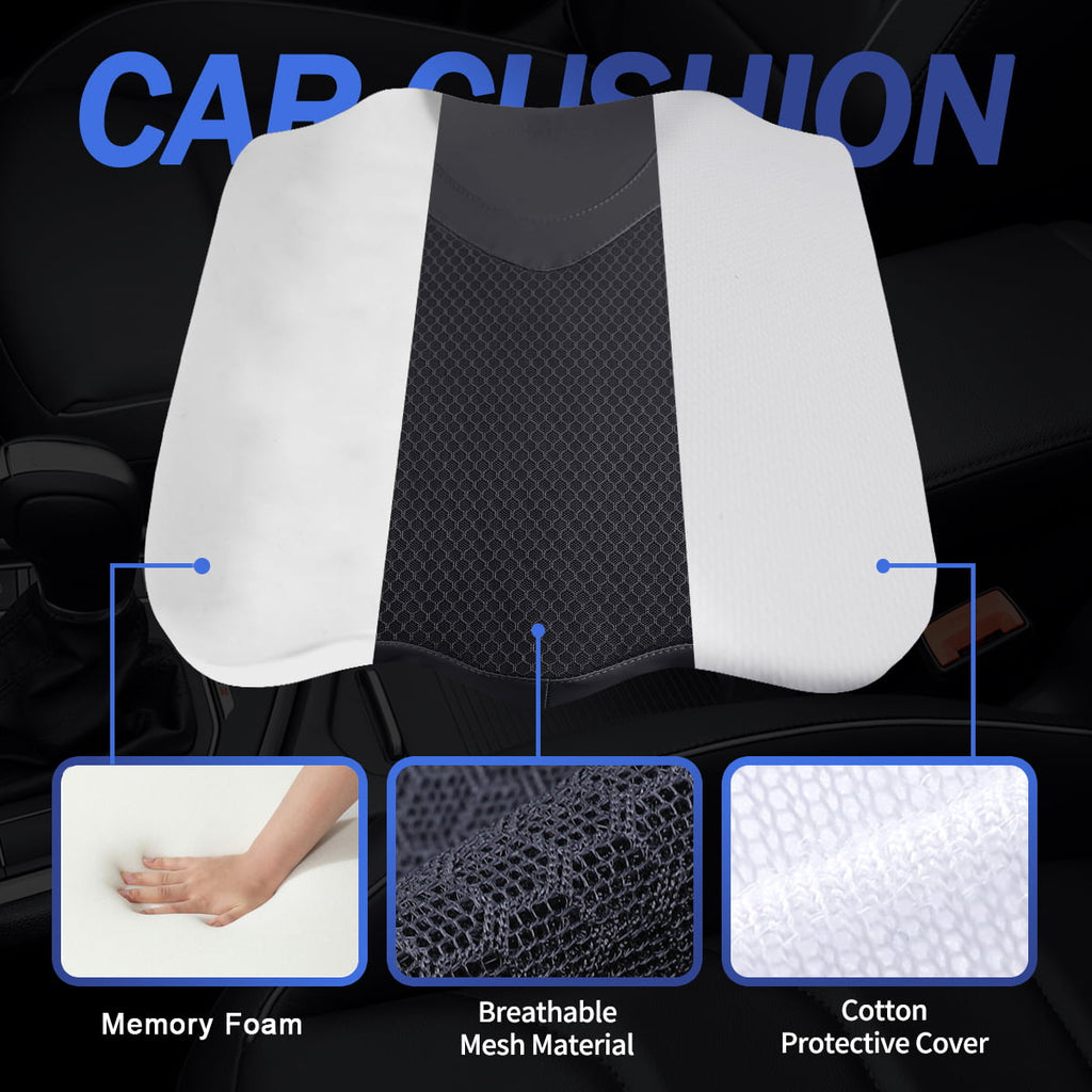 KINGLETING Car Seat Cushion, Driver Seat Cushion for Height, Universal Fit for Most for Auto SUV Truck,Provides Good Driving Visibility (Black)