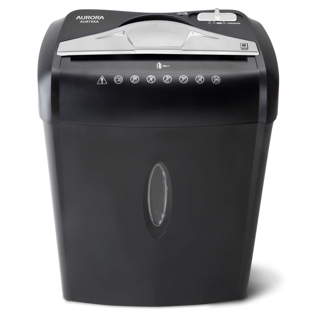 Aurora AU875XA 8-Sheet Crosscut Paper and Credit Card Shredder with 3.7-gallon Wastebasket