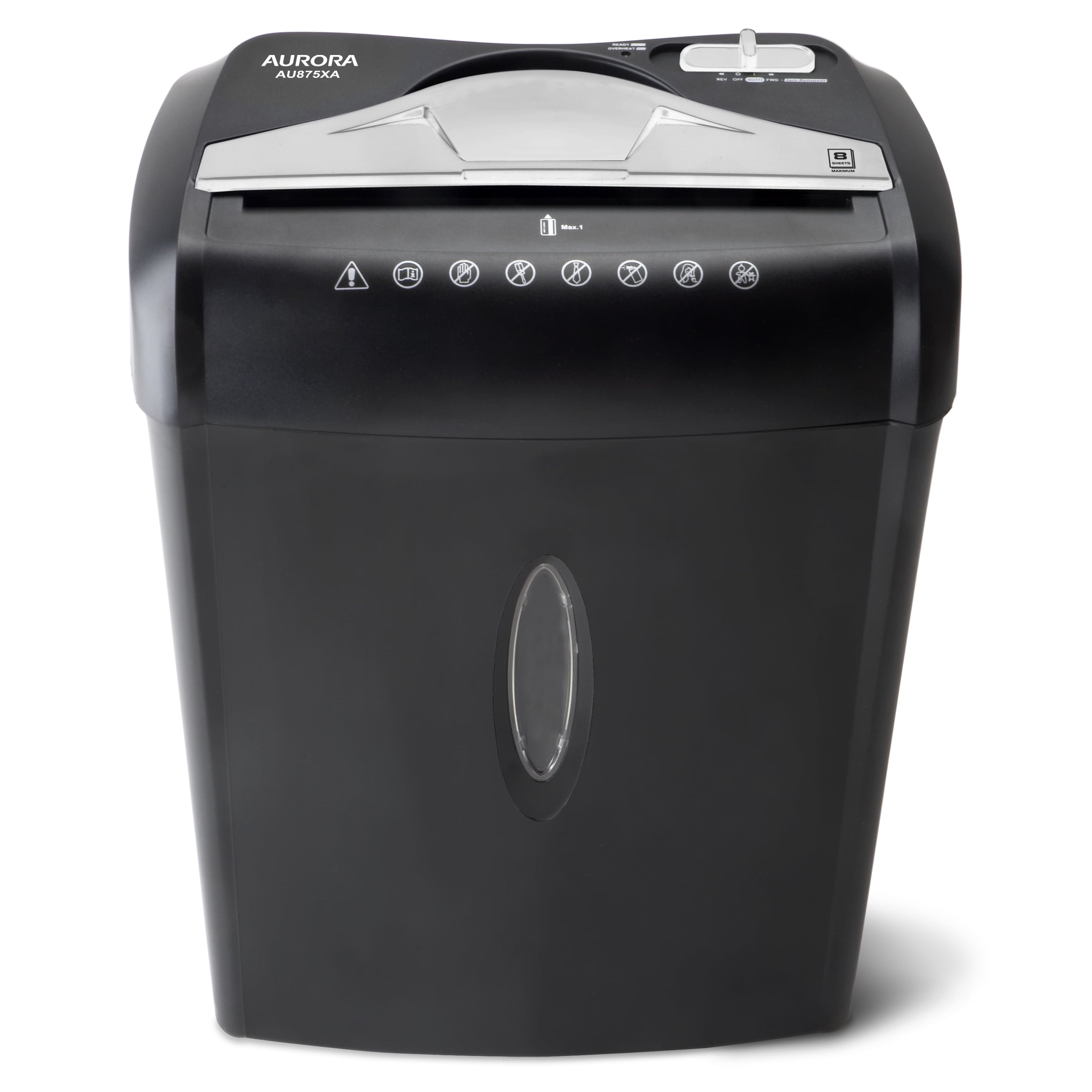 Aurora AU875XA 8-Sheet Crosscut Paper and Credit Card Shredder with 3.7-gallon Wastebasket
