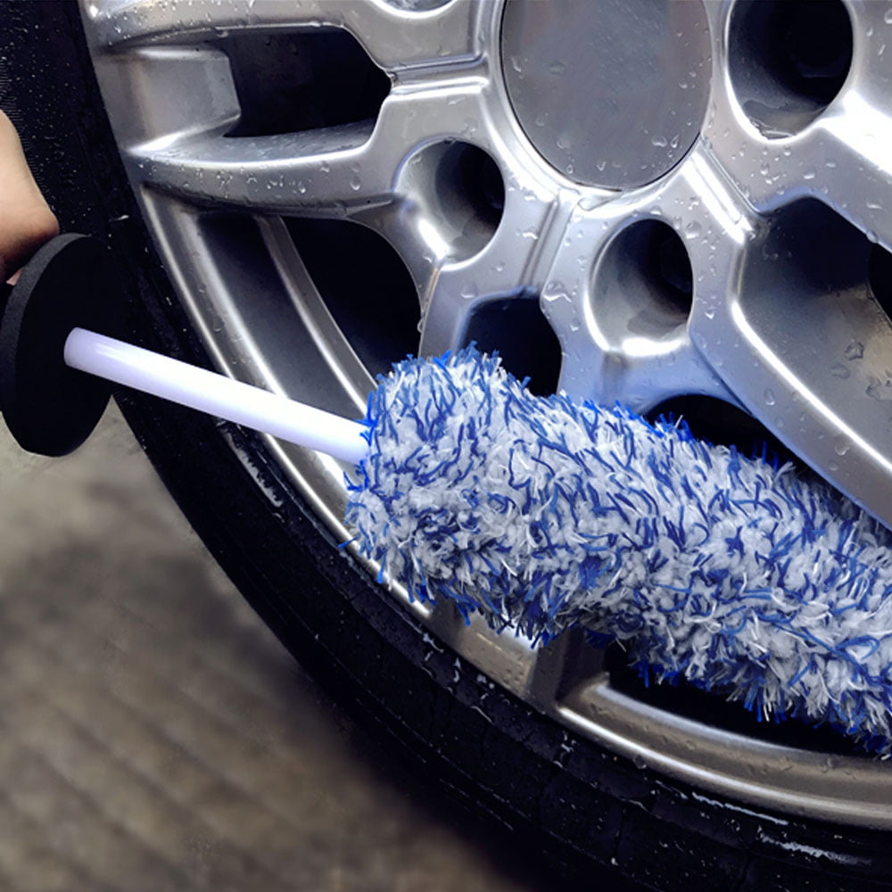 MLfire Portable Microfibre Wheel Tire Rim Brush Car Wheel Wash Cleaning Tools Auto Wheel Cleaner