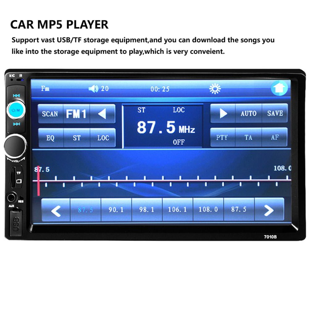 Polarlander Car Radio Stereo double DIN 7" Audio Receiver Touch Screen Bluetooth FM, MP5 Player USB/SD/AUX Hands Free Calling
