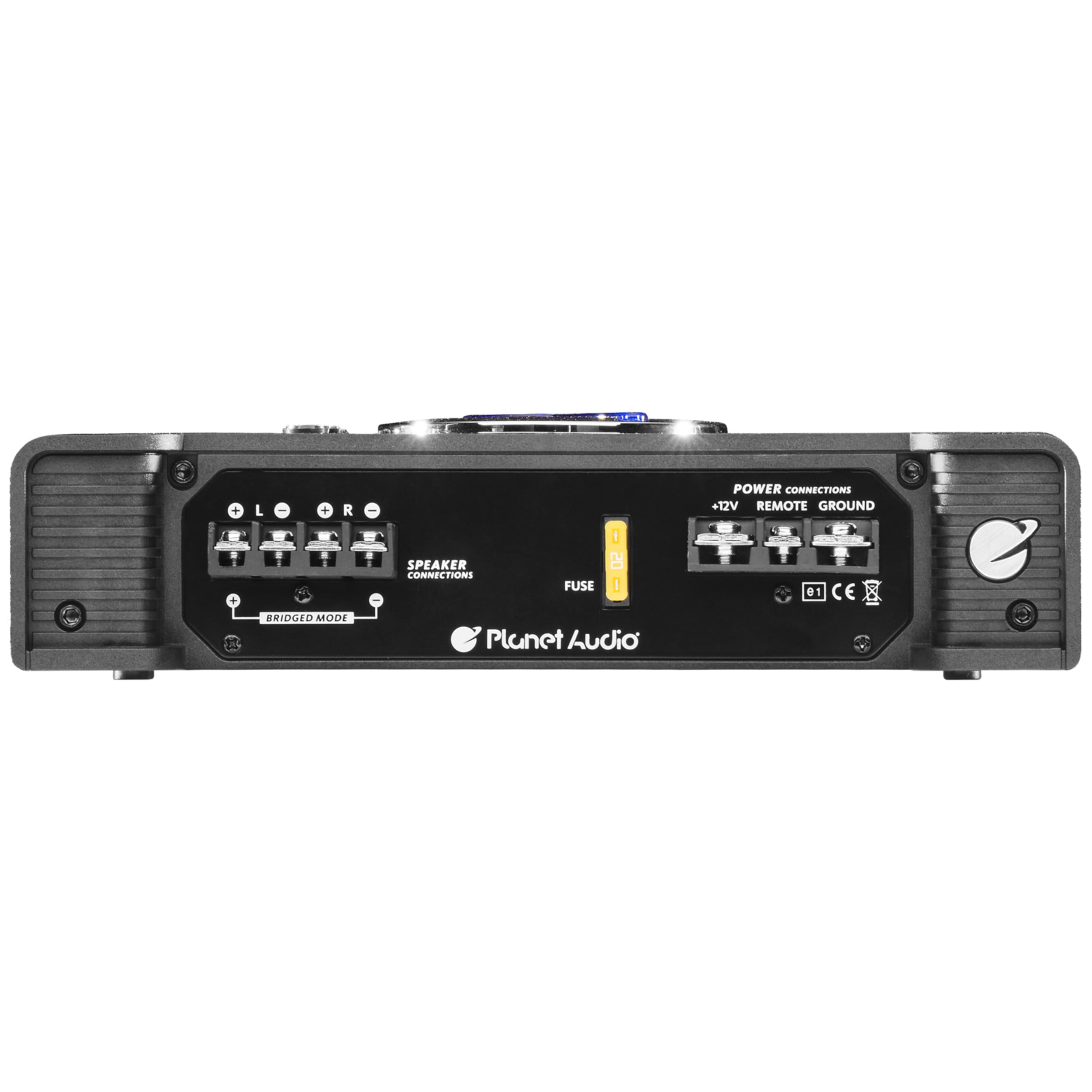 Planet Audio AC600.2 Anarchy Series Car Audio Amplifier - 600 High Output, 2 Channel, Class A/B, High/Low Level Inputs, High/Low Pass Crossover, Bridgeable, Full Range, For Stereo and Subwoofer