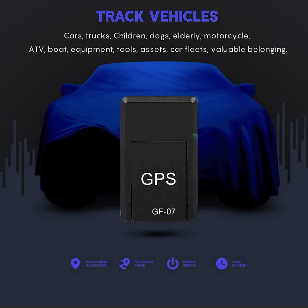 GPS Tracker for Vehicles, Mini Magnetic GPS Real Time Car Locator, Full USA Coverage, No Monthly Fee, Long Standby GSM SIM GPS Tracker for Vehicle/Car/Person , Black