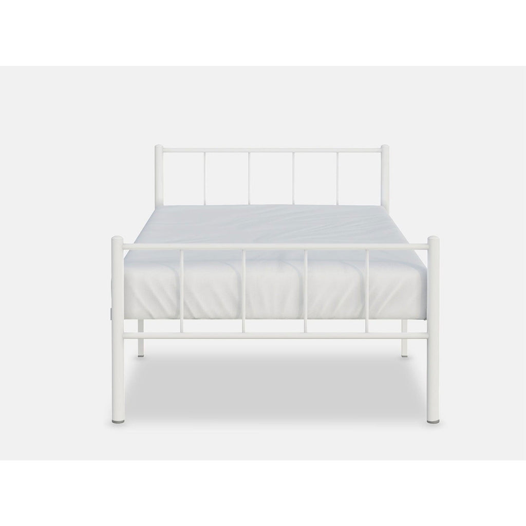 Rack Furniture Austin Steel Twin Furniture Bedroom Kid Bed Frame, White