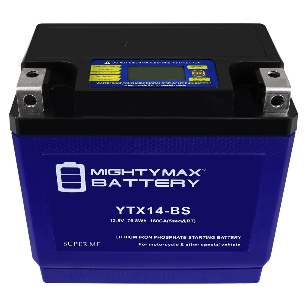 YTX14-BS Lithium Replacement Battery Compatible with Powersport Motorcycle Scooter ATV