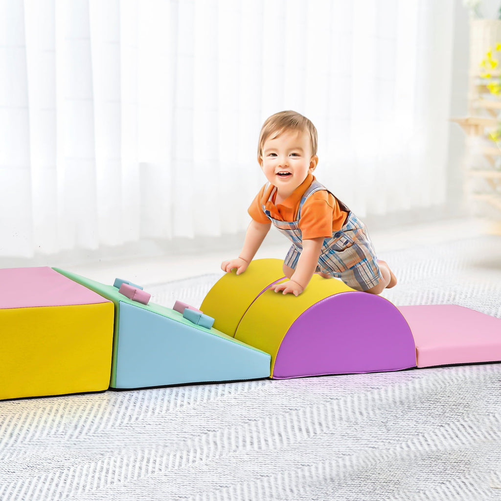Soft Climbing Set,Foam Climbing Blocks for Toddlers , Climbing, Crawling Play Set,5PCS