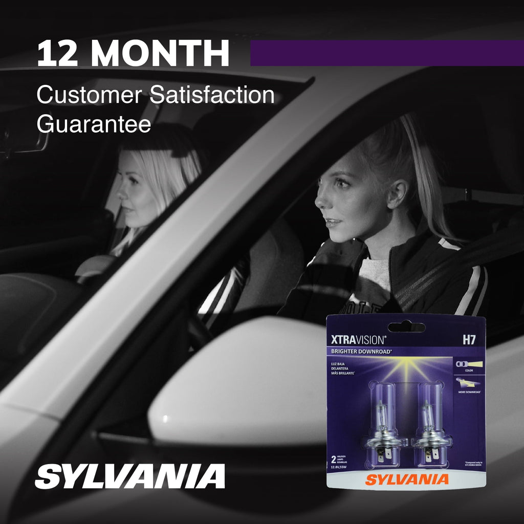 Sylvania H7 XtraVision Halogen Headlight Bulb, Pack of 2.