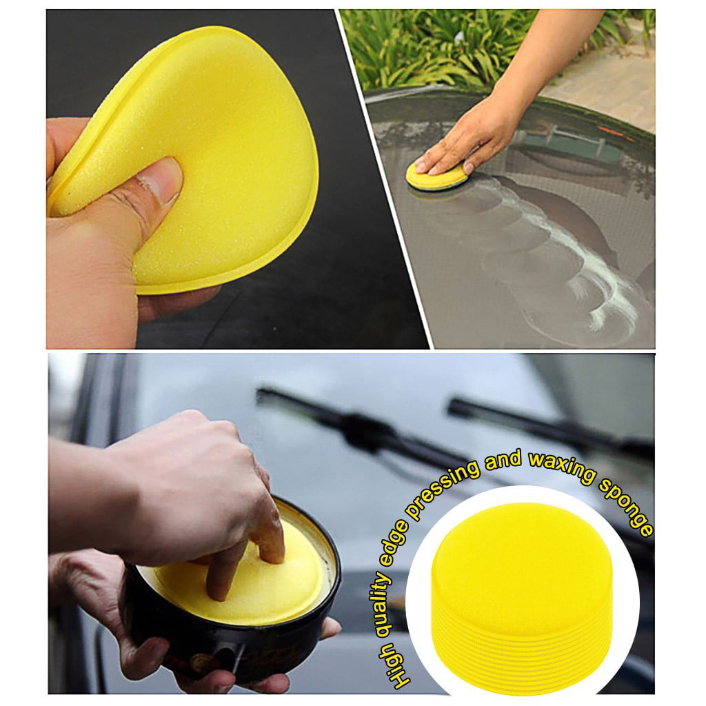 Pompotops Car Polishing Pad Wax Applicator Sponge Kit For Car Cleaning Household Polishing