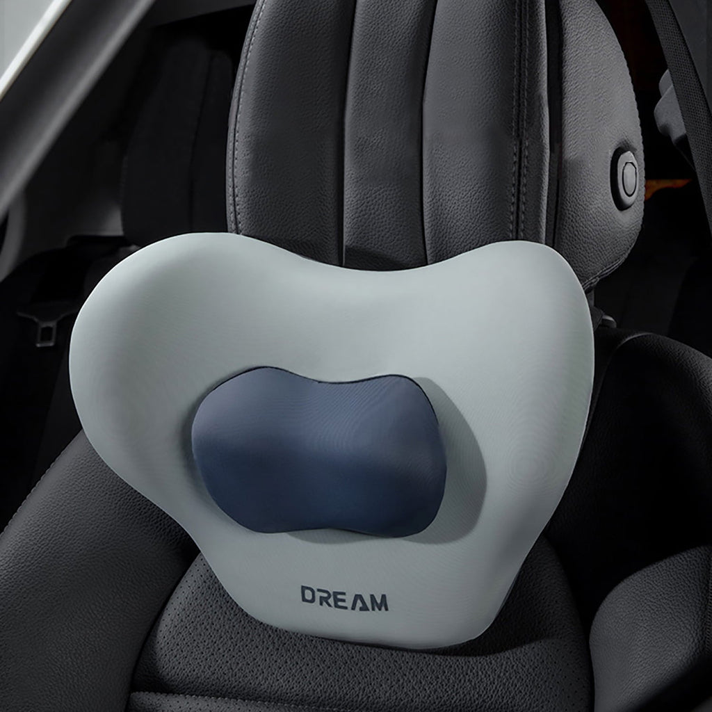 DREAM Neck Headrest Pillow Memory Foam Adjustable Height Car Seat Cushions for Driving/Office Chair, Black
