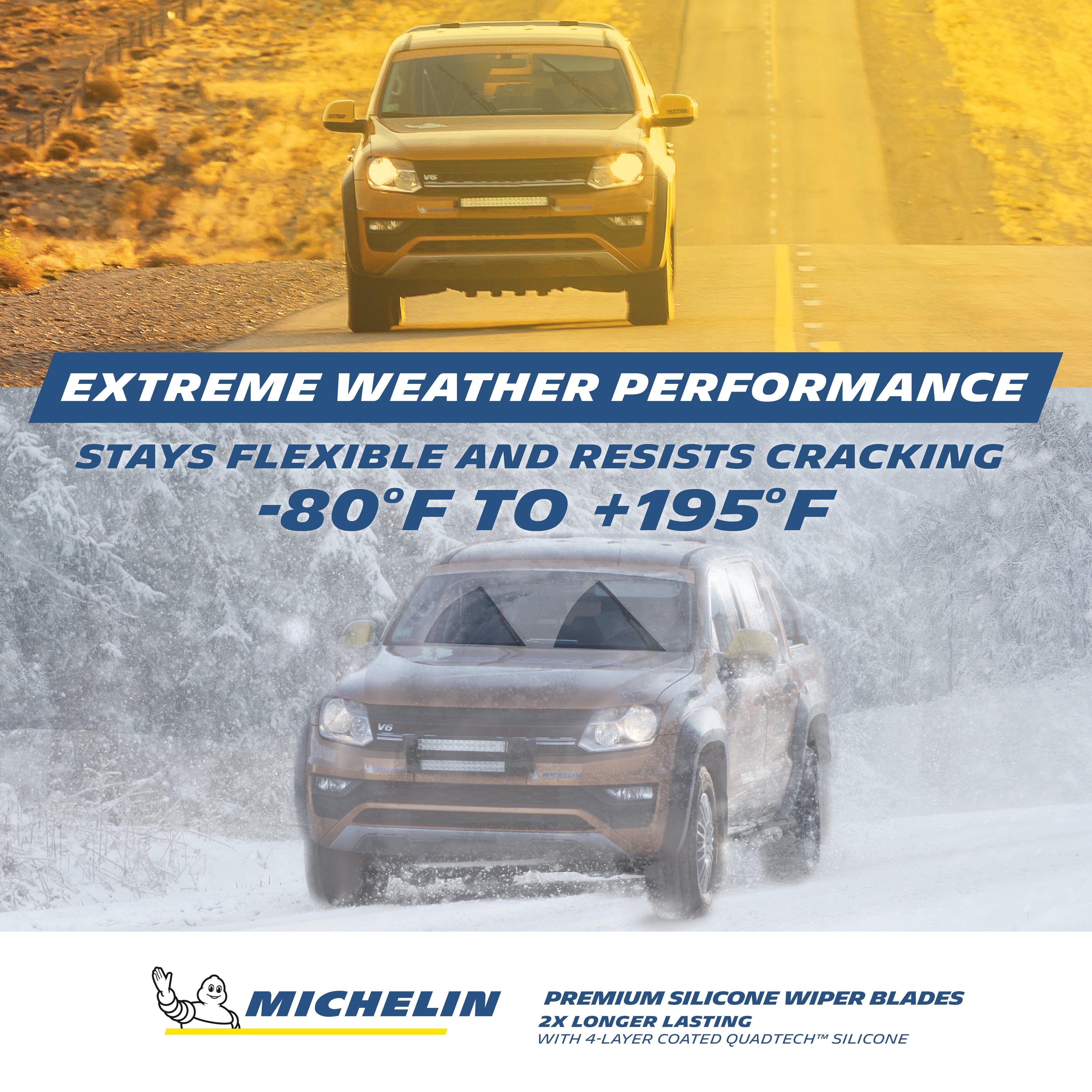 Michelin Endurance XT Advanced Silicone Wiper Blade 24",Last 2X Longer