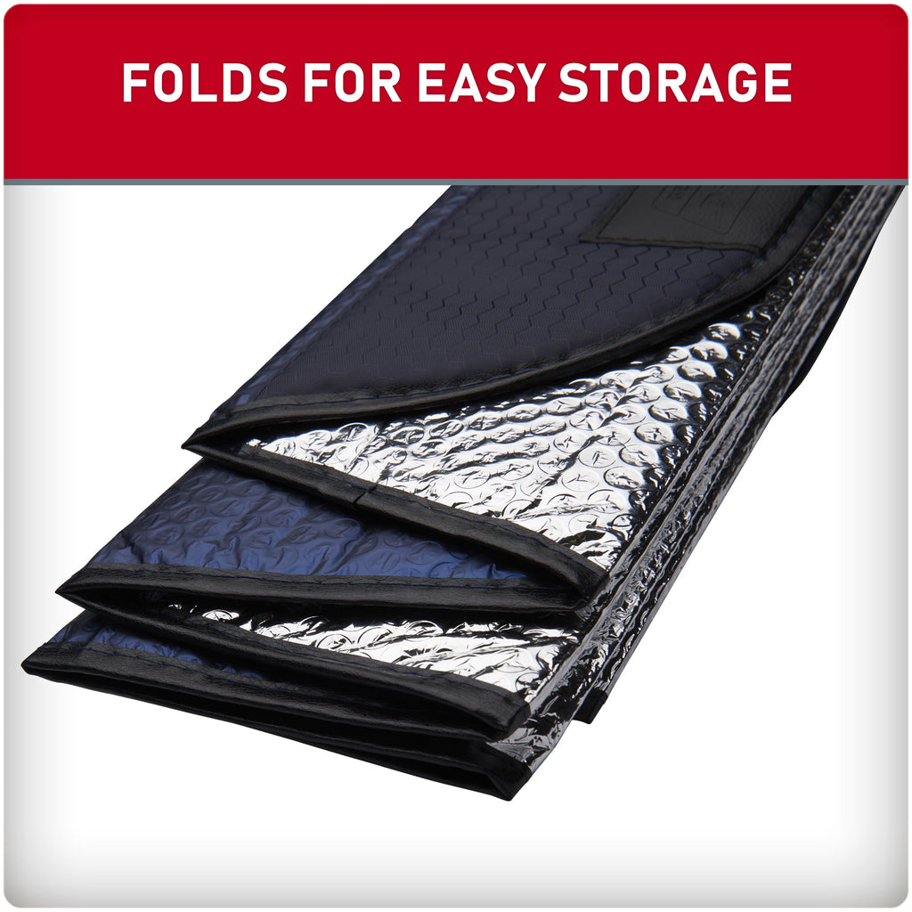 Genuine Dickies Navy Black Accordion Auto Sunshade for Trucks, 41312WDI