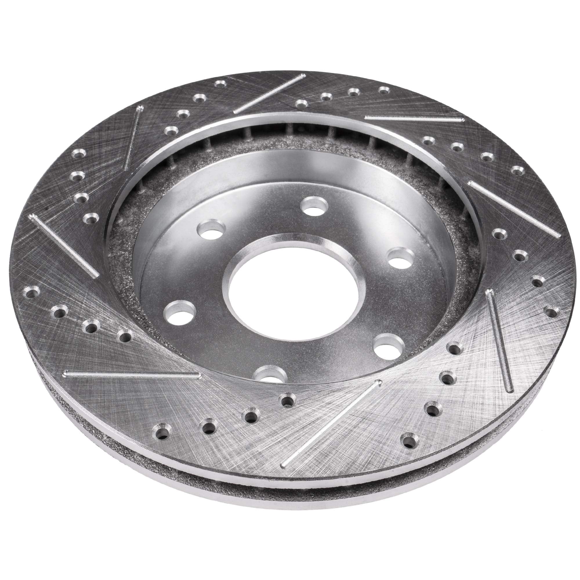Detroit Axle - Brake Rotors for 12-20 Ford F-150 Drilled & Slotted Brakes Rotors 2012 2013 2014 2015 2016 2017 2018 2019 2020 Replacement: 13.78'' Front Rotor and 13.7'' Rear Rotor 6 Lug