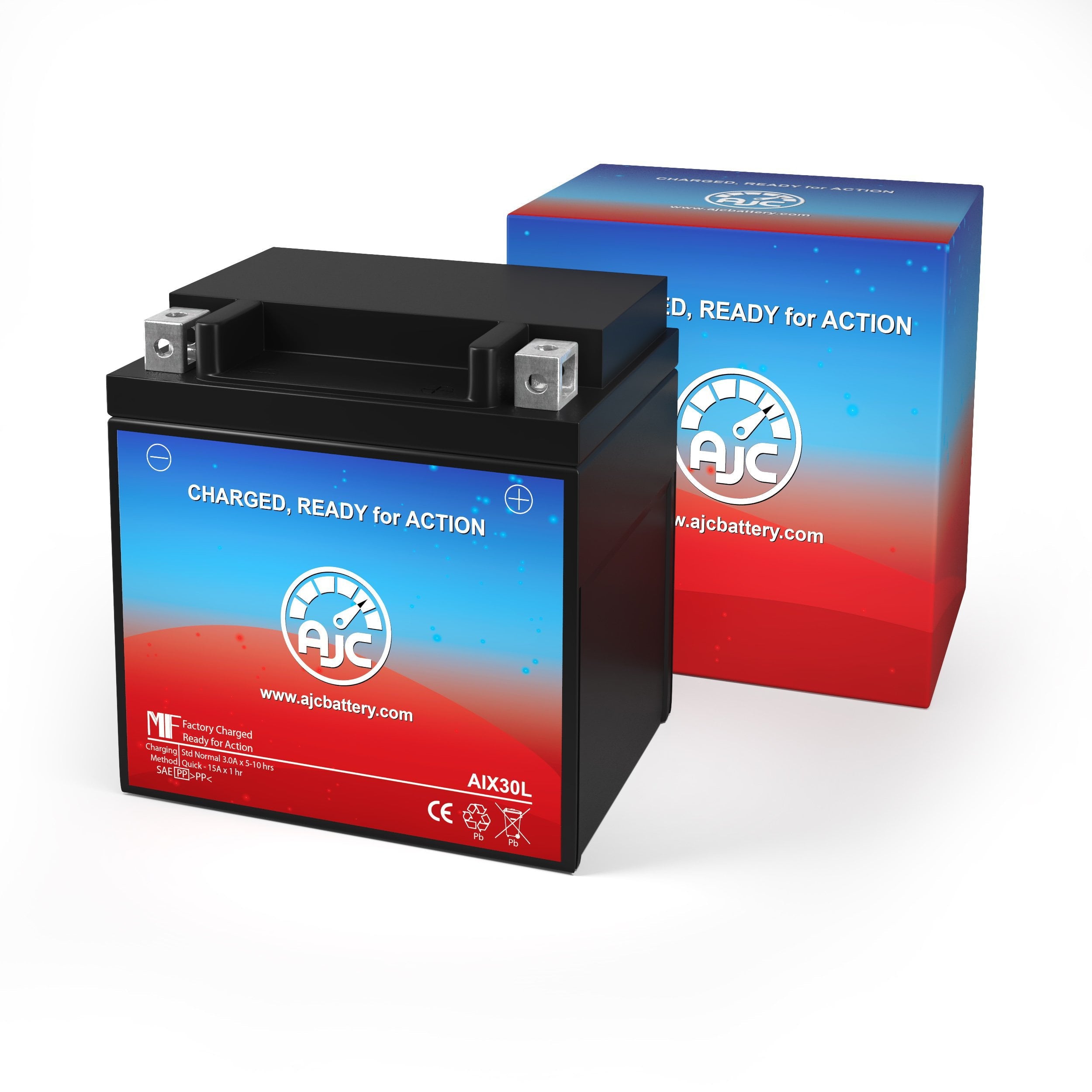 Harley-Davidson FL FLH Series (Touring) 1570CC 12V Motorcycle Replacement Battery (2007-2008) - This Is an AJC Brand Replacement