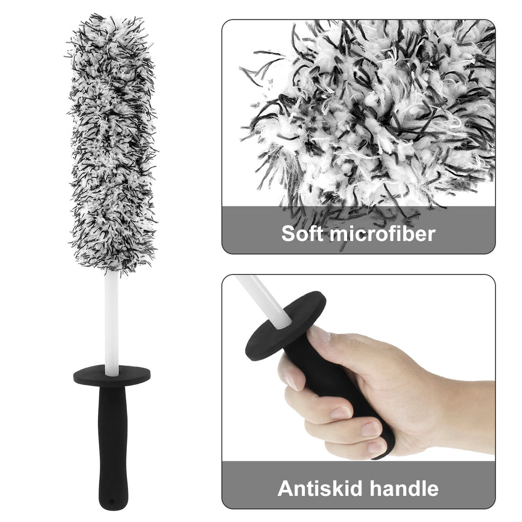 Relax Car Wheel Cleaning Brush Tool,Tire Cleaner 16.5 Inch Non-Slip Handle for Car Cleaning