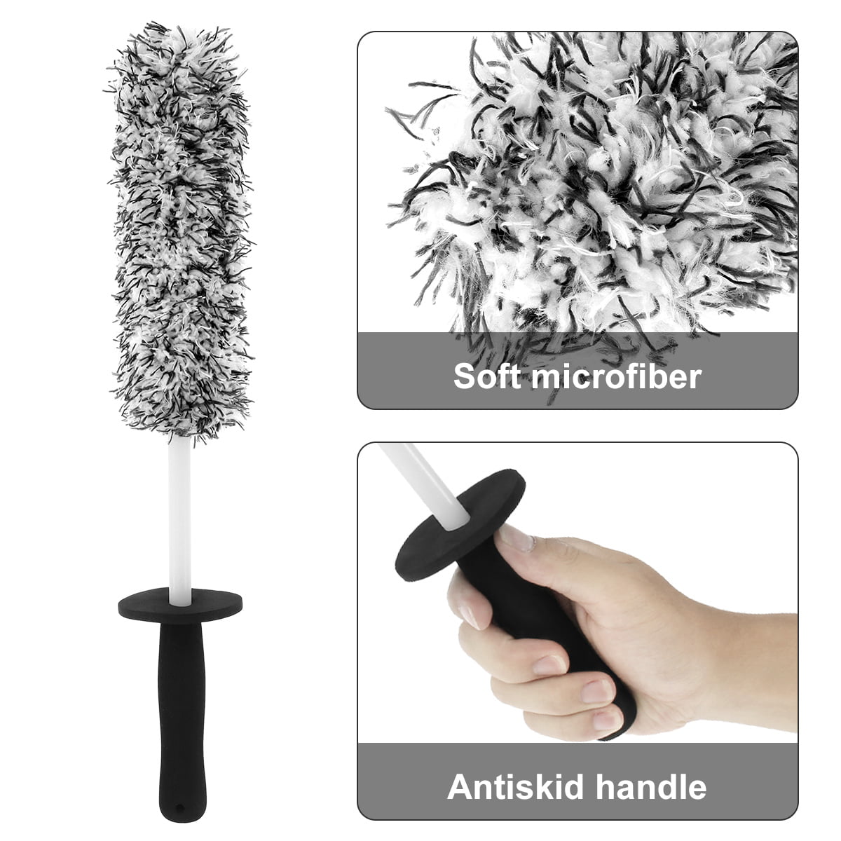 Relax Car Wheel Cleaning Brush Tool,Tire Cleaner 16.5 Inch Non-Slip Handle for Car Cleaning