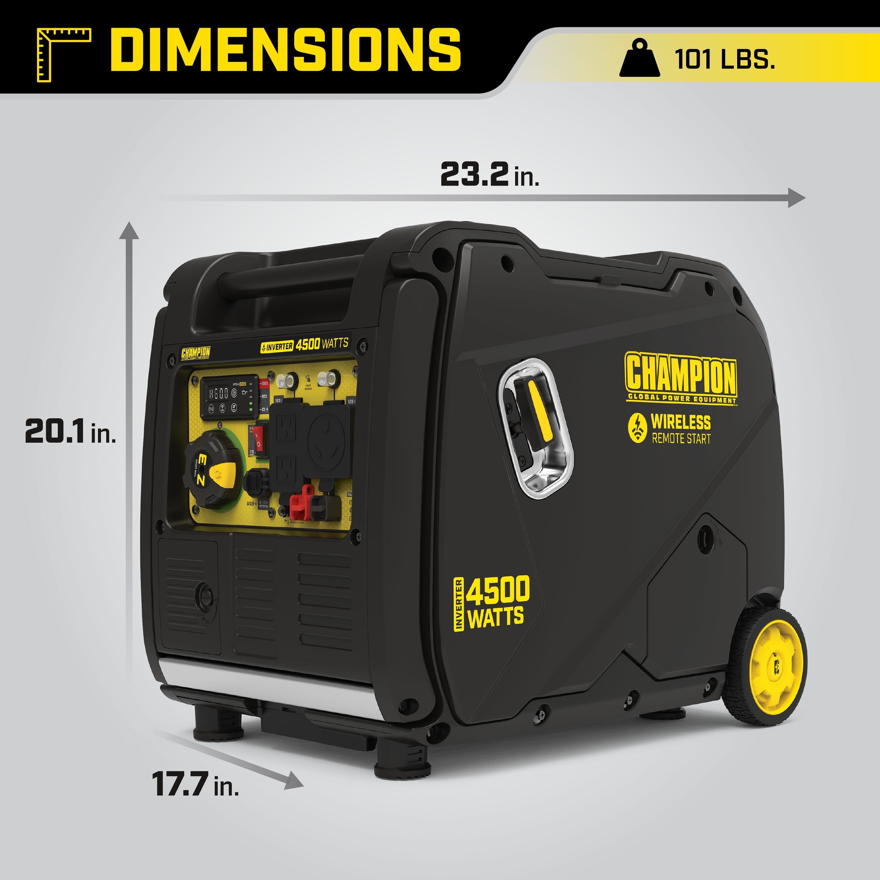 Champion Power Equipment 4500-Watt Portable Gasoline Inverter Generator with Wireless Remote Start