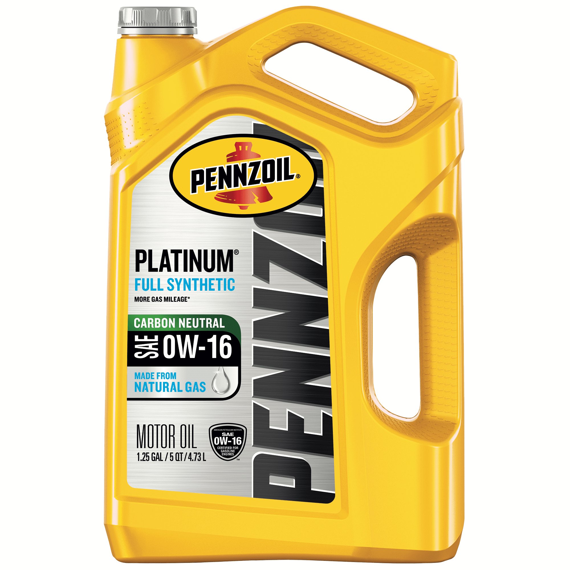 Pennzoil Platinum Full Synthetic 0W-16 Motor Oil, 5-Quart