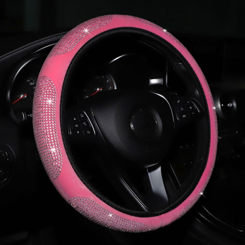 Gerich Universal Bling Diamond Car Steering Wheel Cover 15\'\'/38cm for Car Accessories