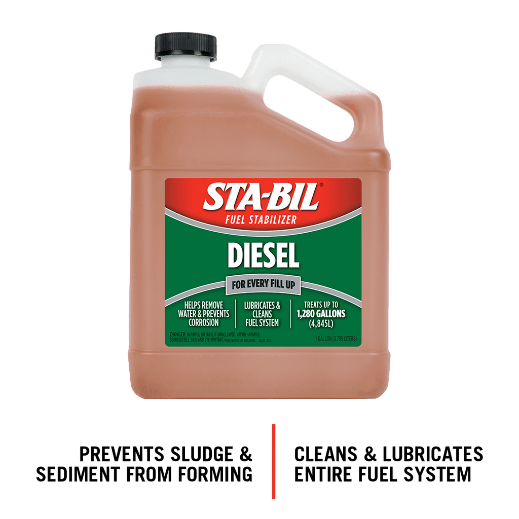 STA-BIL (22255) Diesel Fuel Stabilizer And Performance Improver - Keeps Diesel Fuel Fresh For Up To 12 Months - Lubricates And Cleans The Fuel System - Treats 1,280 Gallons, 1 Gallon, 128 Fl. oz.