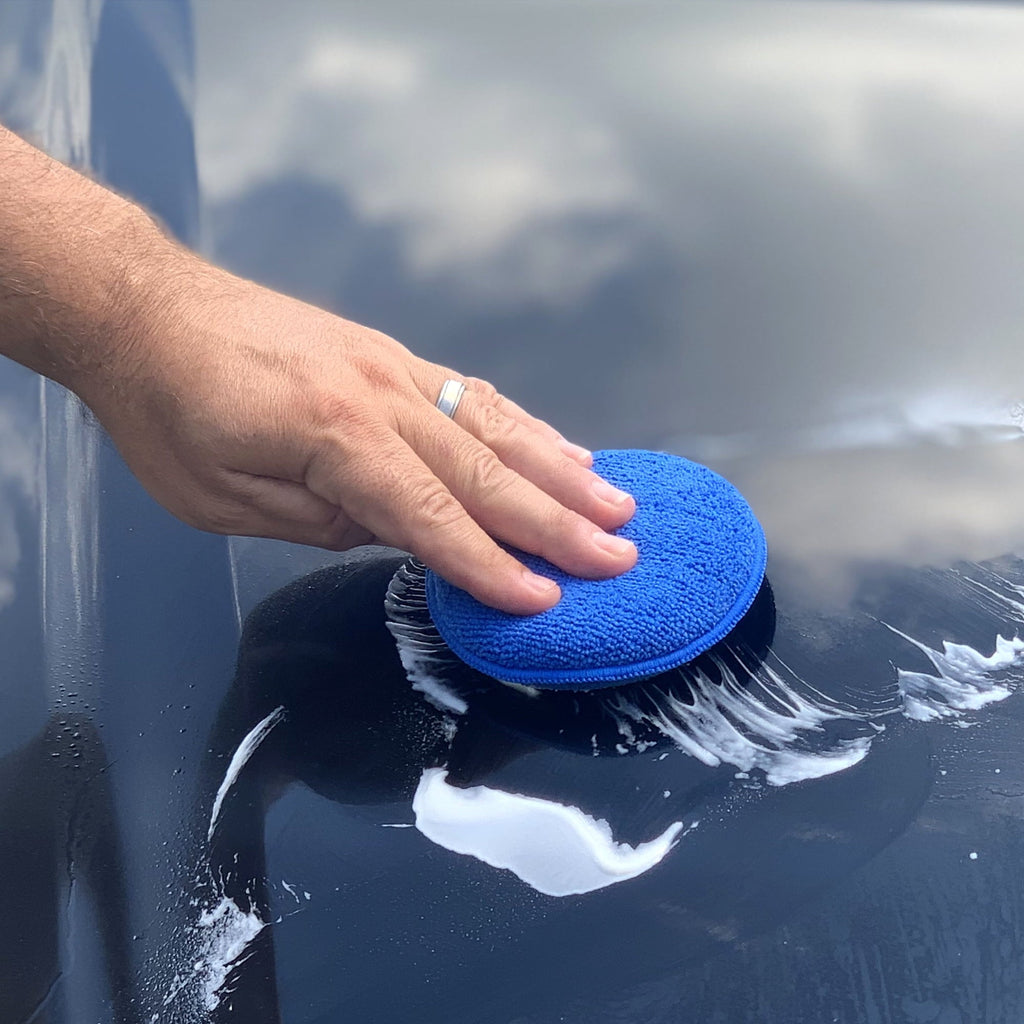 Auto Drive Car Waxes Microfiber Applicator Pad 2 Pack, Blue