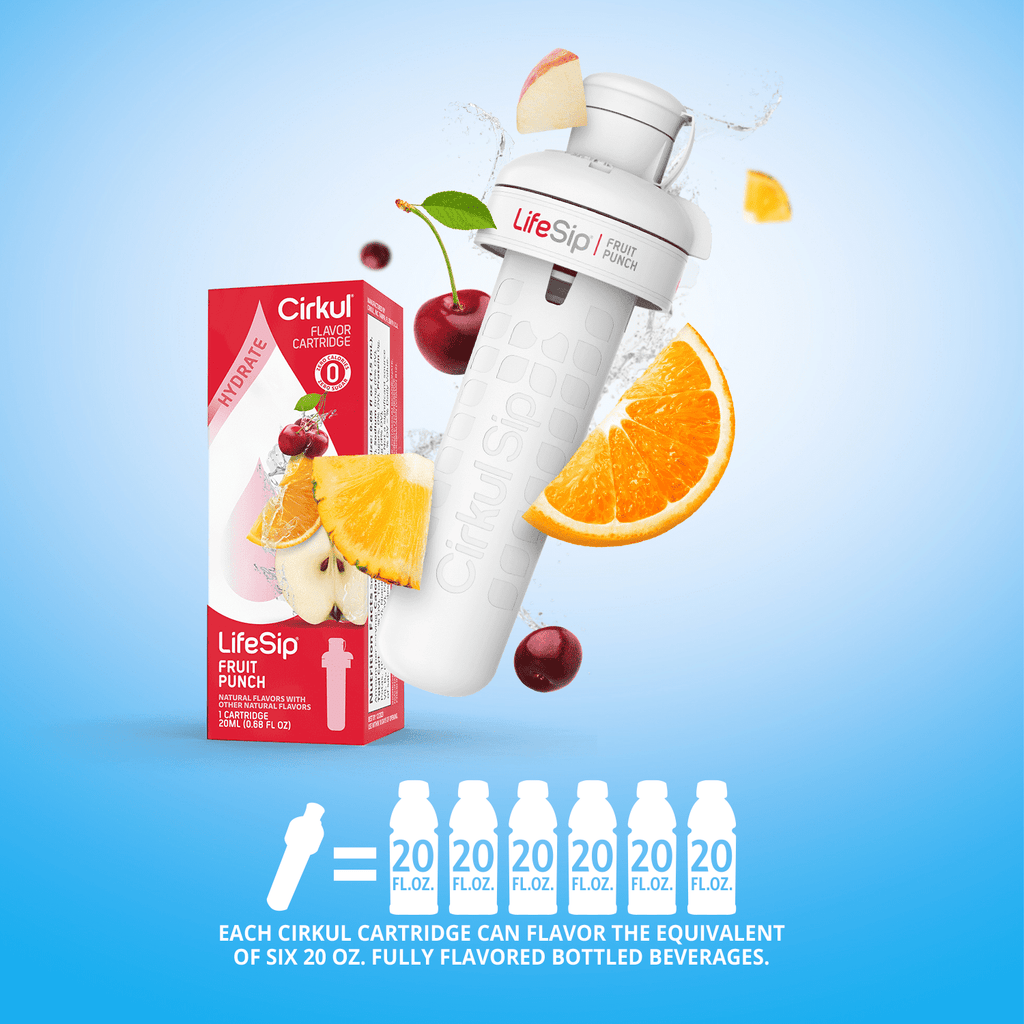 Cirkul LifeSip Fruit Punch Flavor Cartridge, Drink Mix, 4-Pack