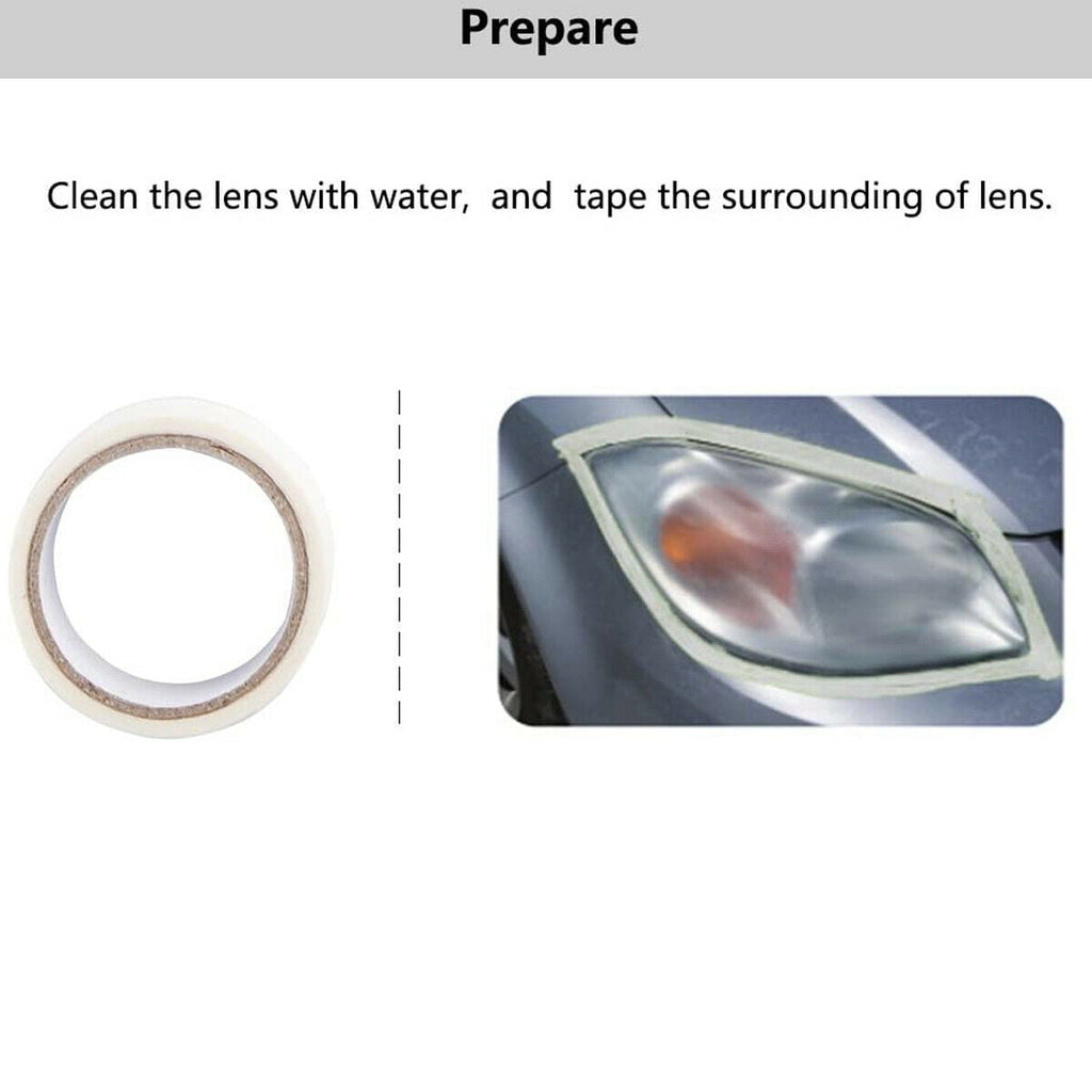 Headlight Restoration Kit Polishing Headlamp Brightener DIY Car Light Lenses Deep Clean Car Headlight Repair Paste Sets