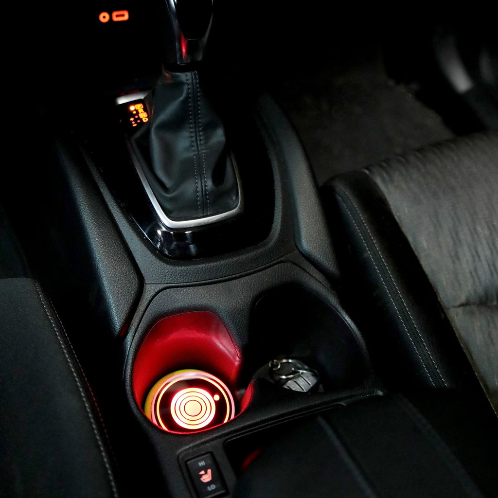 Monster LED 2 Pack Multi-Color LED Cup Holder Light, Universal Car Compatibility, Smart Sensor