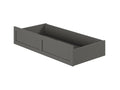AFI Under Bed Foot Drawer Storage Drawer for Platform Beds, Full, Grey