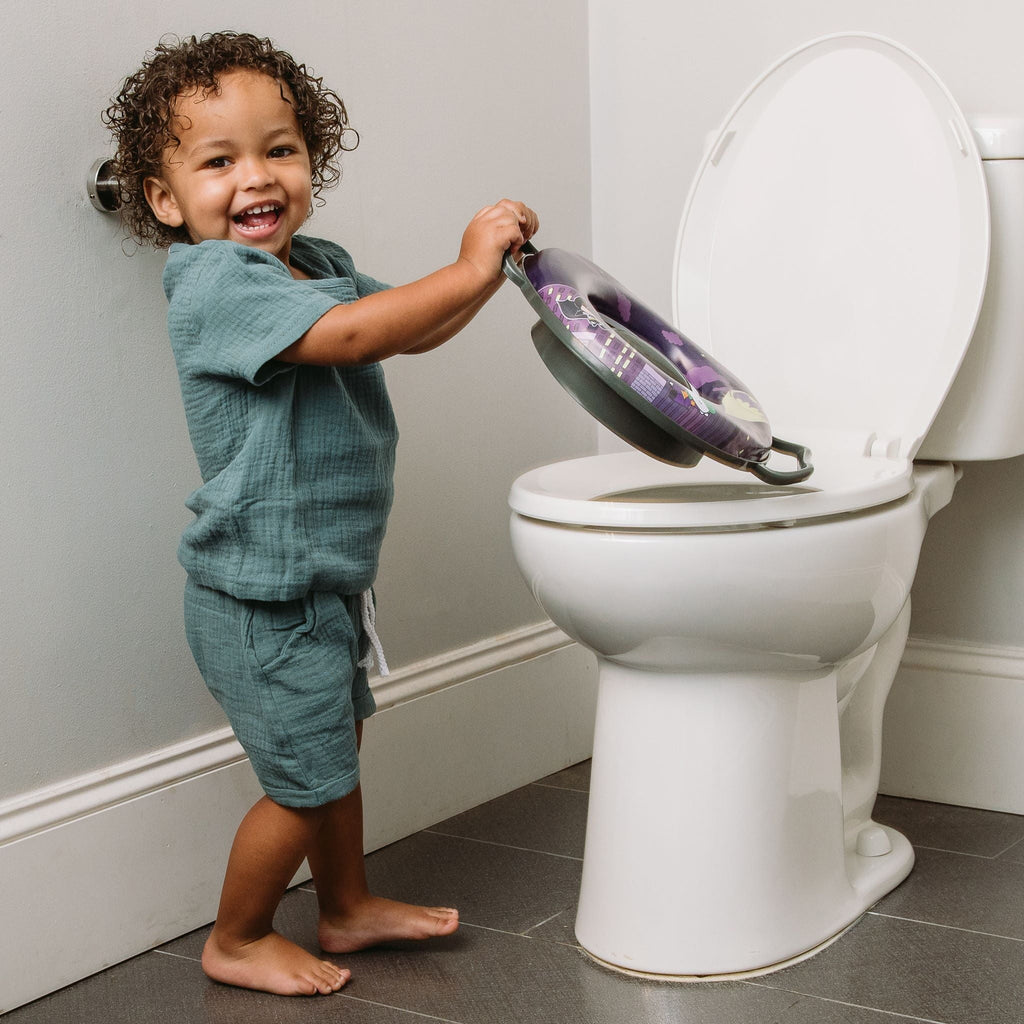 DC Comics Batman Soft Potty Training Seat,  Storage Hook and Handles - Toddlers 12+ Months, Unisex