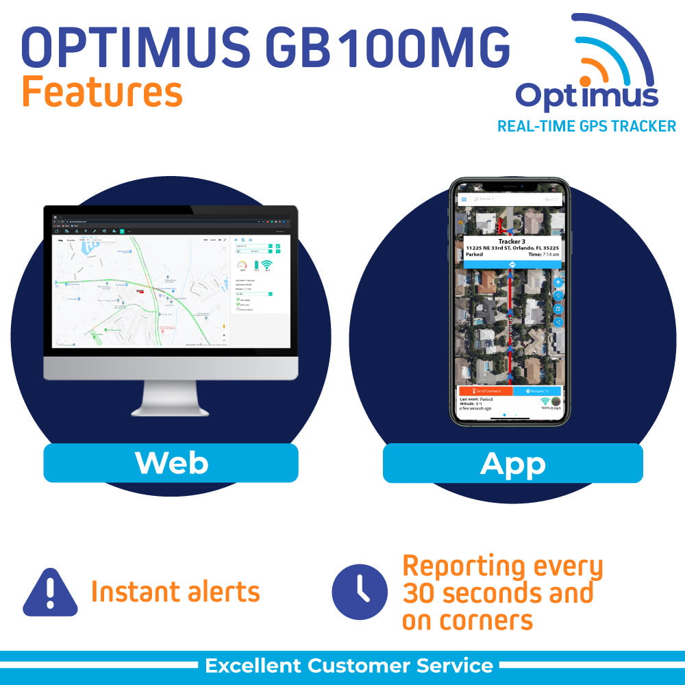 GB100M Easy Install Directly on Car's Battery GPS Tracker