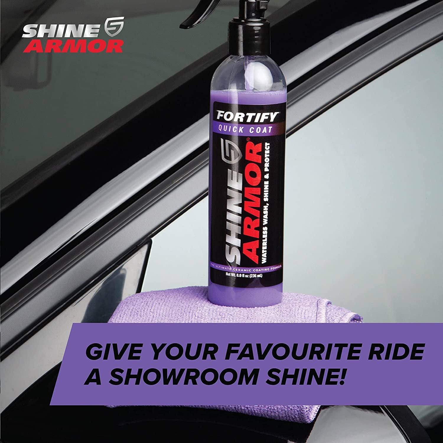 Shine Armor Hydrophobic Ceramic Car Coating Fortify Quick Coat 6.4 oz.