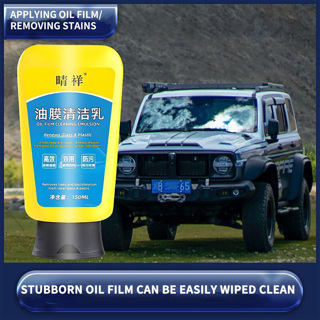 Tepsmf Popular Car Oil Film Cleaning Emulsion, Windshield Oil Film Stain Removal, Wiper Oil Film Cleaning Agent 150ml