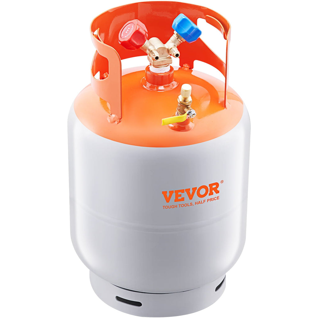 VEVOR Refrigerant Recovery Reclaim 30lb Cylinder Tank 400 PSI Liquid Rated Y Valve