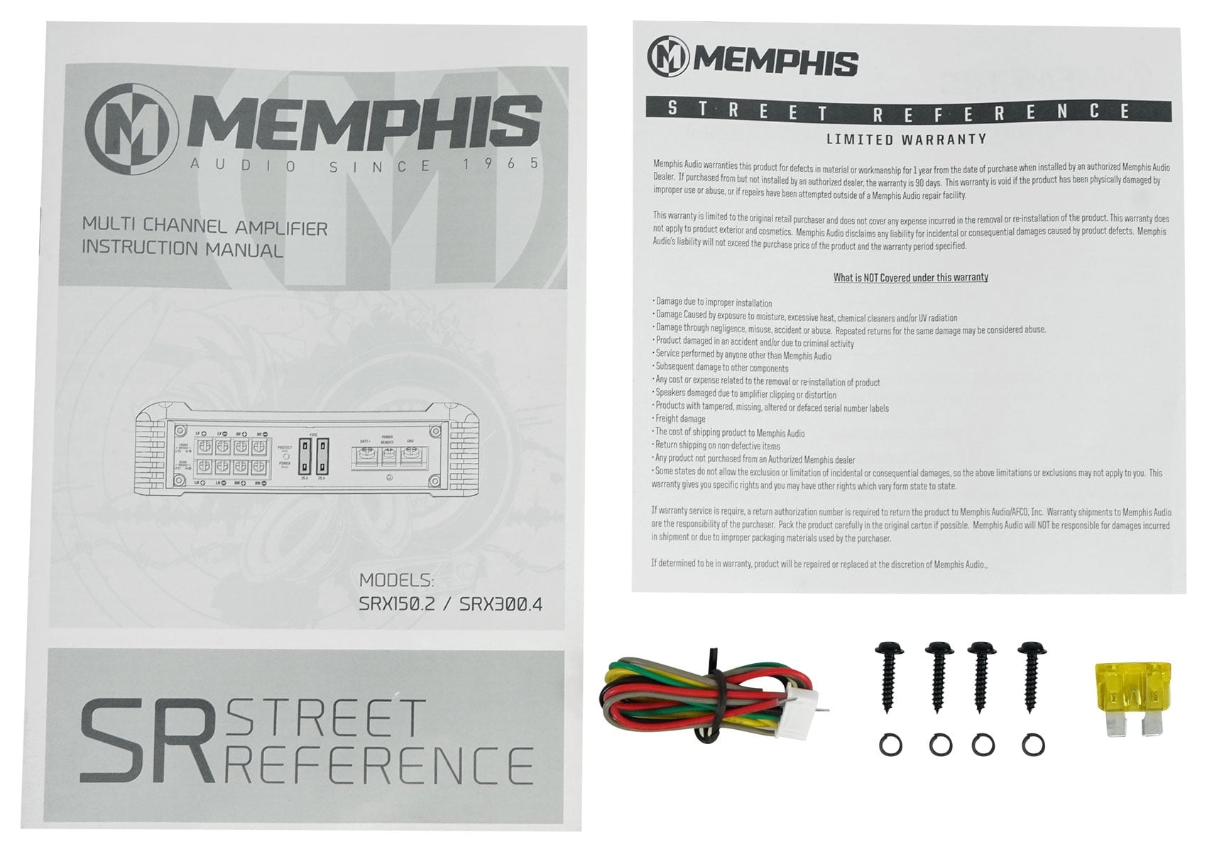 Memphis Audio SRX1240 500w Peak / 250w RMS 12" SRX Car Audio Subwoofer+Amplifier