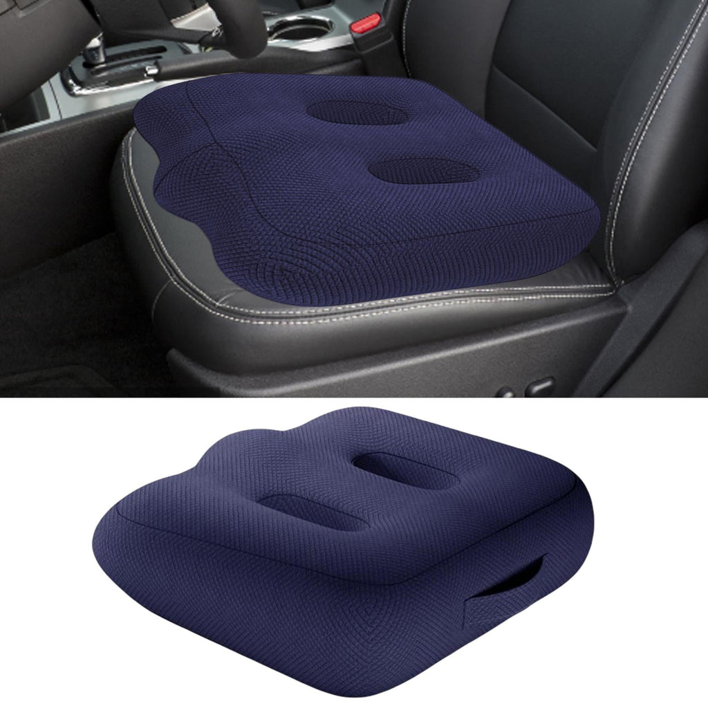 Adult Car booster Cushion, for Short Drivers People Office Chair Portable Comfortable Thickened Breathable Driving Auto Seat Pad ,Blue Style B