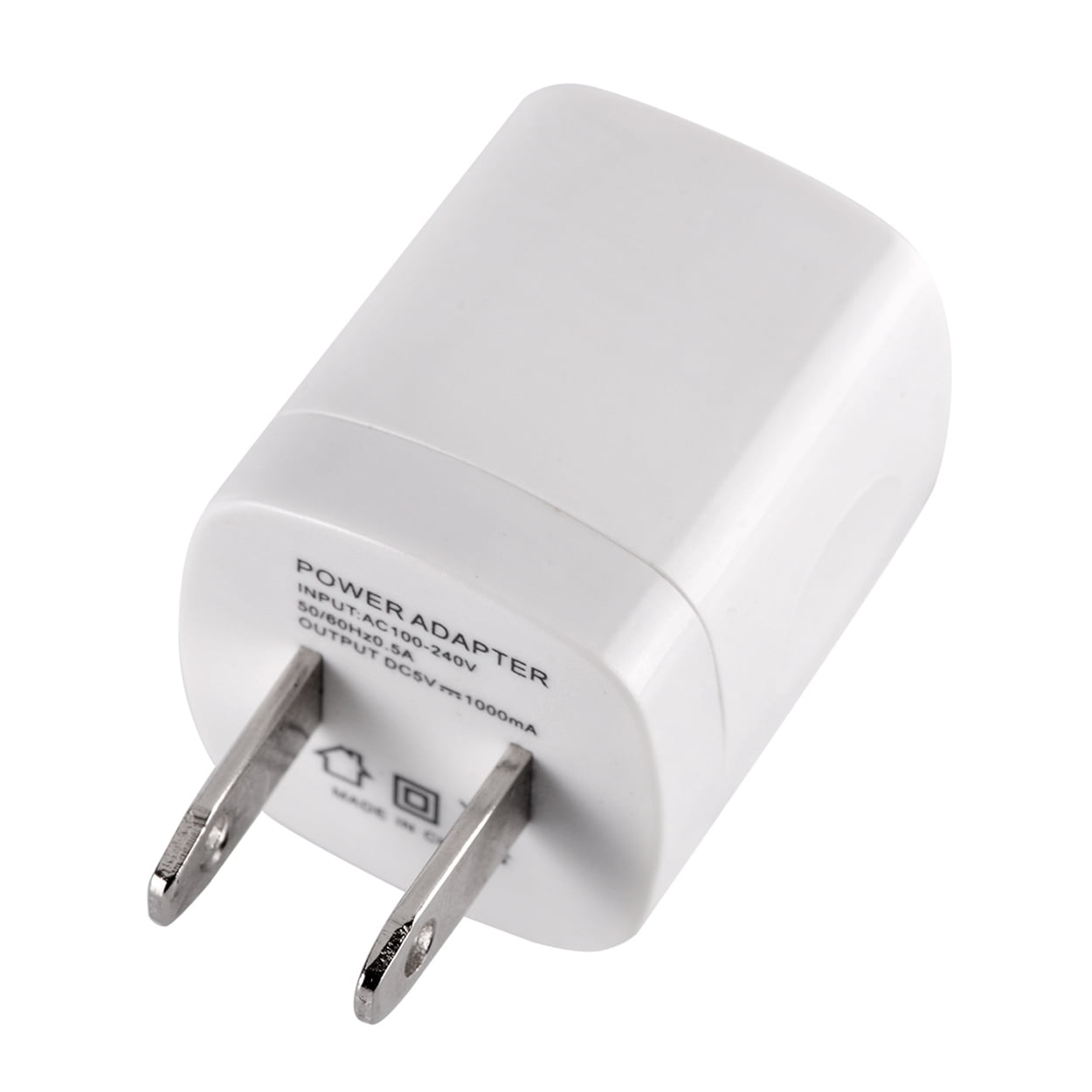 USB Wall Charger Adapter 1A/5V 5-Pack Travel USB Plug Charging Block Brick Charger Power Adapter Cube Compatible with iPhone XS/XS Max/X/8/7/6 Plus, Galaxy S9/S8/S8 Plus, Moto, Kindle, LG, HTC, Google