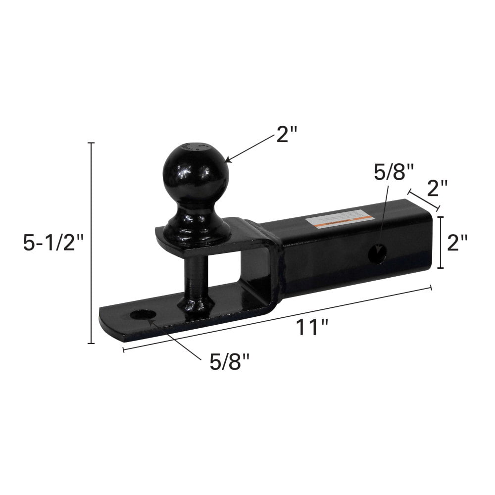 Extreme Max 5001.1383 3-in-1 ATV Ball Mount with 2" Ball - 2" Shank