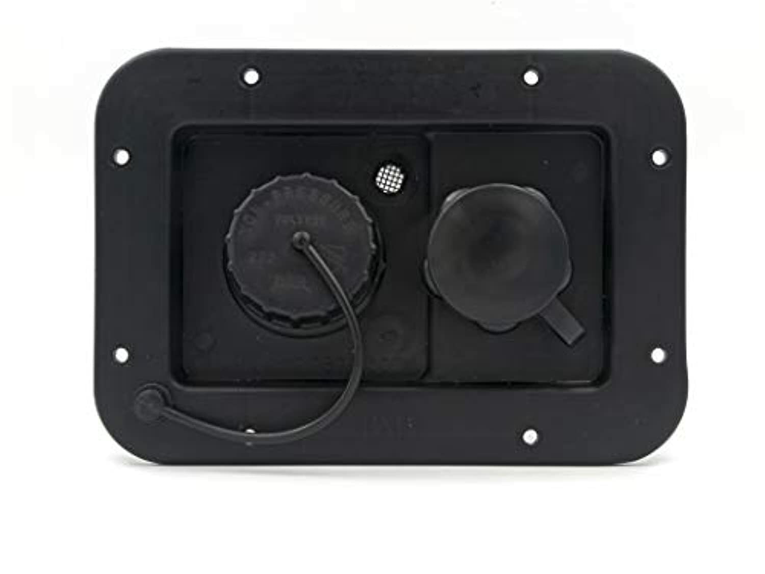 Thetford | B&B Molders RV 6" City/ Gravity Water Hatch with Plastic Check Valve, Black, 94223