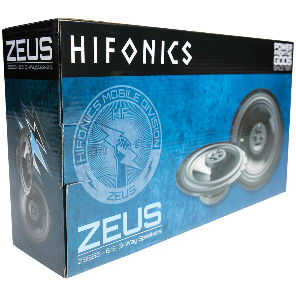 Hifonics® Zs653 Zeus Series Coaxial 4ohm Speakers (6.5", 3 Way, 300 Watts Max)